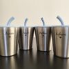 Personalised Small Stainless Steel Kids Cup – With Lid & Straw